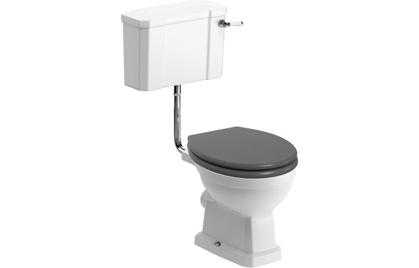 York Low Level WC & Grey Ash Soft Close Seat