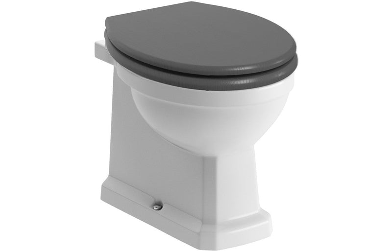 York Back To Wall WC & Grey Ash Soft Close Seat