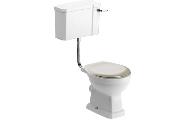 York Low Level WC & Matt Latte Soft Close Seat