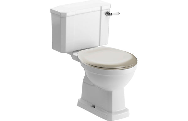 York Close Coupled WC & Matt Latte Soft Close Seat